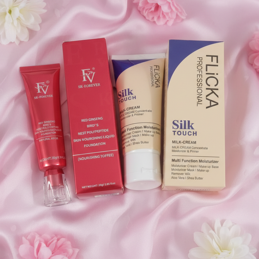 Flicka 2-in-1 Makeup Set – Primer & Foundation Combo