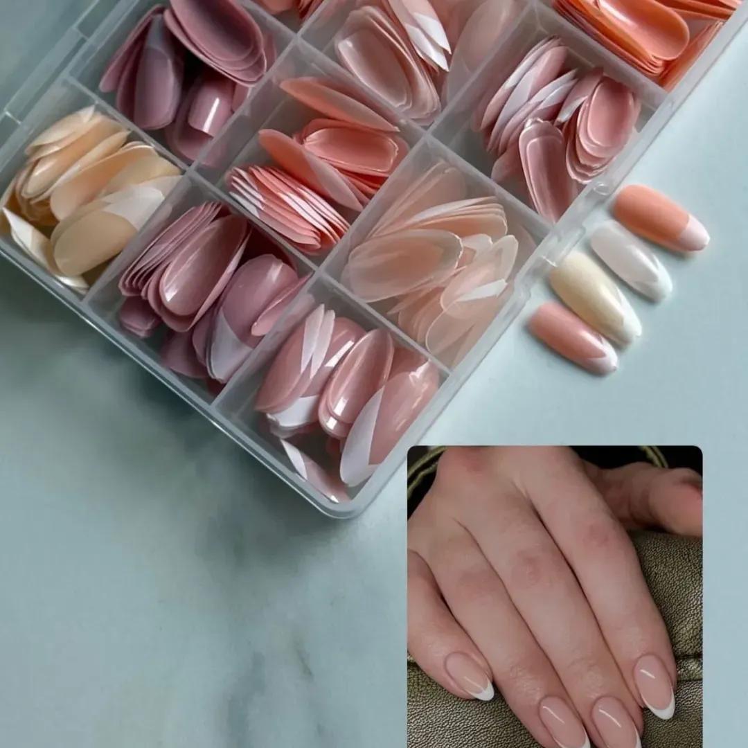 144 Pcs Multicolor False Nails Box – Stylish Reusable Nail Tips for Nail Art & Everyday Wear