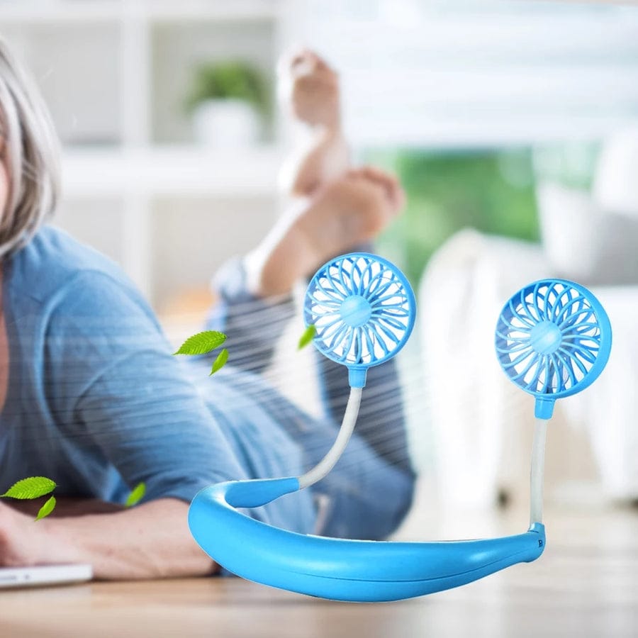7-Wing Rechargeable Neck Fan – Portable Hands-Free Personal Fan