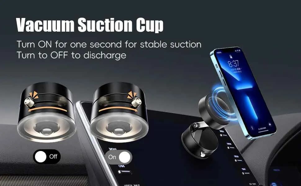 Magnetic Suction Phone Holder – Foldable 360° Adjustable Car & Desk Phone Mount