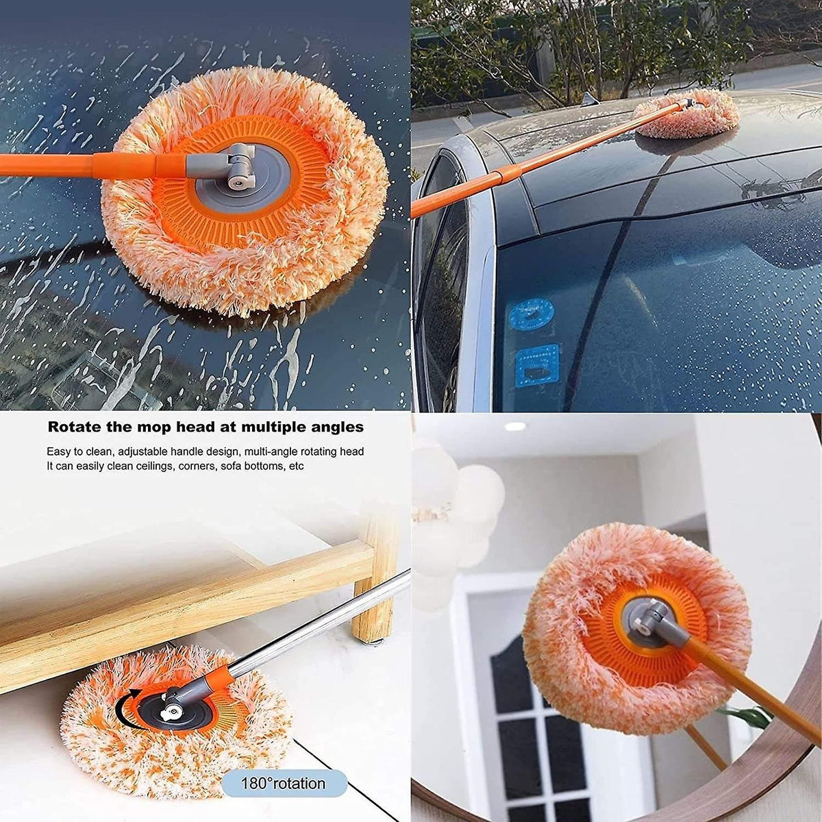 360° Rotatable Adjustable Cleaning Mop | Lightweight Microfiber Floor Mop