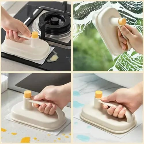 One-Press Deep Cleaning Dish Brush | Kitchen Cleaning Brush with 50 Disposable Sheets