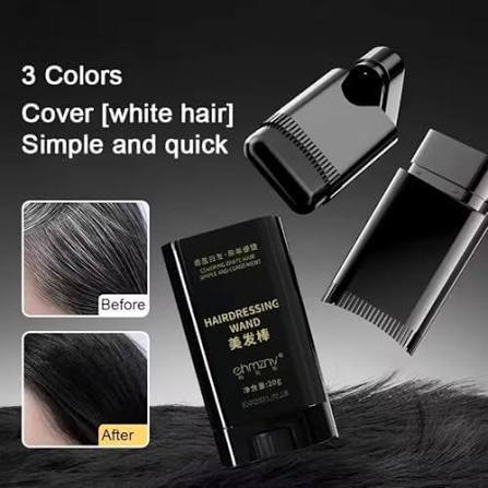 Instant Root Touch-Up Hair Color Wand – Black | Temporary Gray Hair Concealer