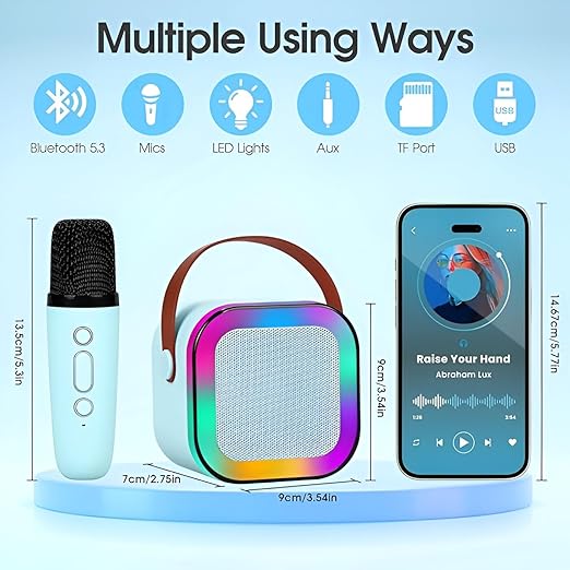 K12 Portable Bluetooth Speaker with Wireless Mic | Karaoke Speaker