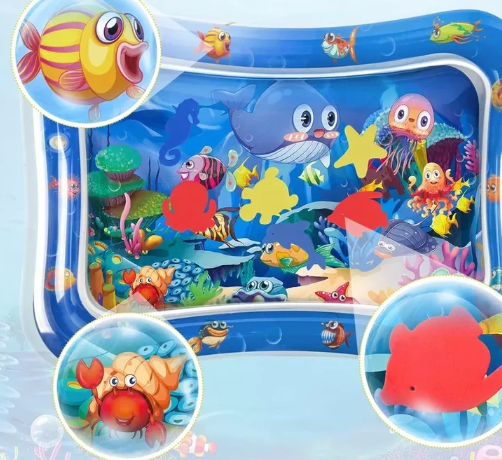 Baby Water Play Mat – Inflatable Tummy Time Sensory Activity Ma
