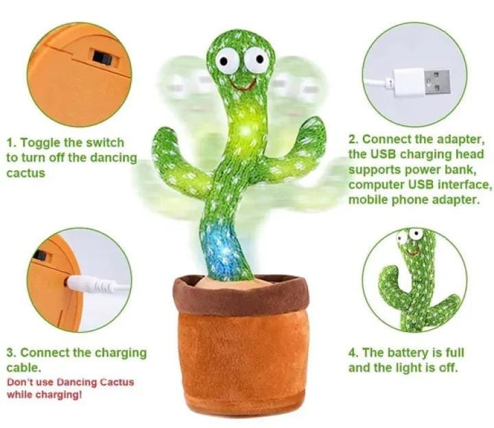 Dancing Cactus Toy – Singing & Talking Plush