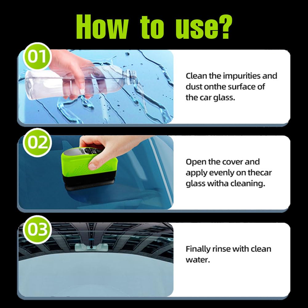Oil Film Cleaning Brush for Car Windows – 150ML Clear Vision Glass Cleaner