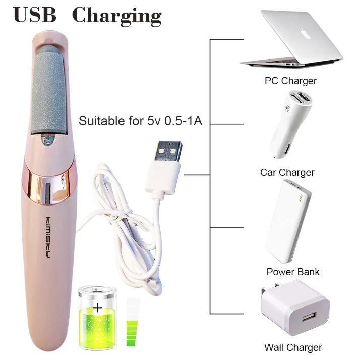 Rechargeable Electric Foot Filer – Callus Remover for Smooth & Soft Feet