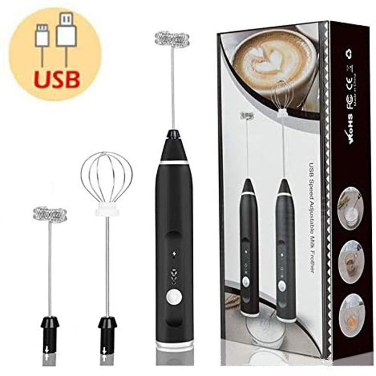 2-in-1 Rechargeable Coffee Beater – Portable Electric Milk Frother & Drink Mixer