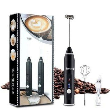 2-in-1 Rechargeable Coffee Beater – Portable Electric Milk Frother & Drink Mixer