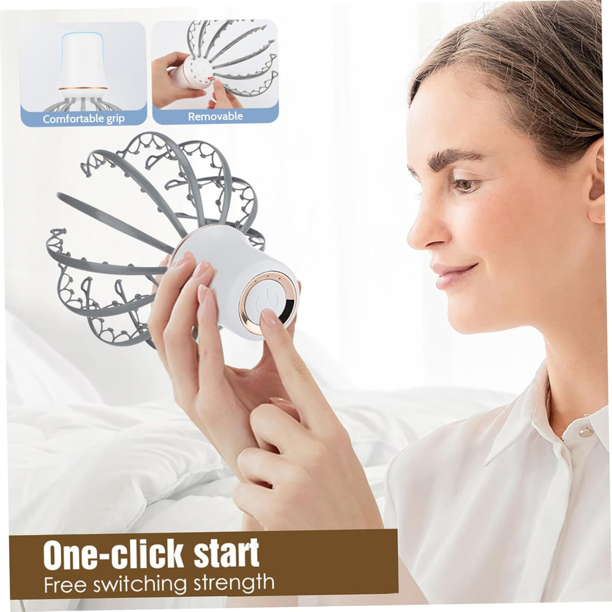 Electric Scalp Massager – 12-Claw Rechargeable Head Massage Tool