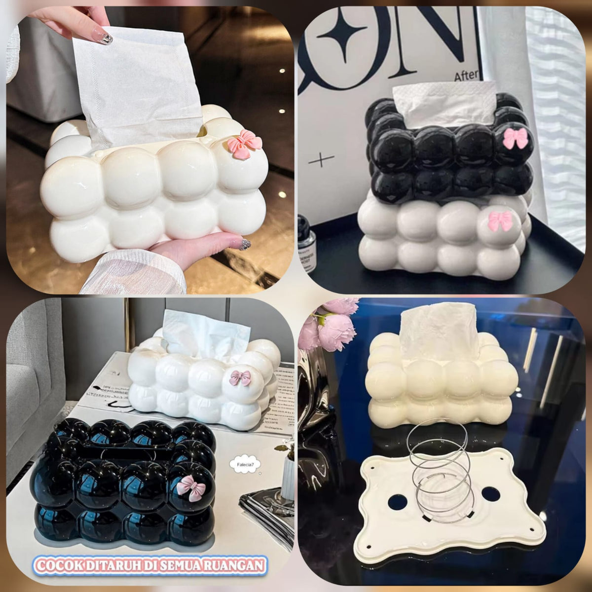 Bubble Shape Tissue Box Holder – Stylish Plastic Tissue Cover
