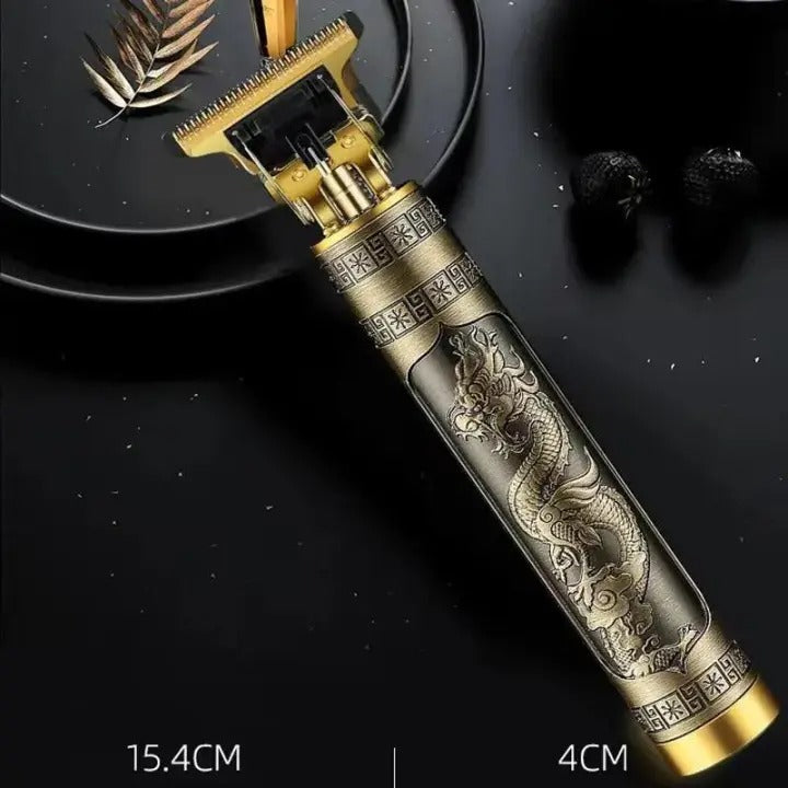 Vintage T9 Metal Body Hair Trimmer for Men | USB Rechargeable Professional Hair & Beard Trimmer