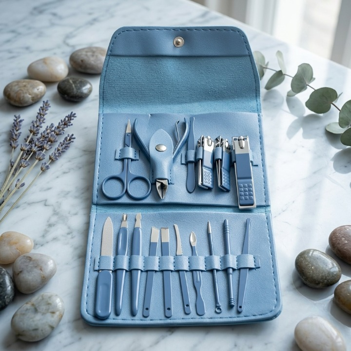 16-Piece Manicure & Pedicure Kit – Stainless Steel Nail Care Set
