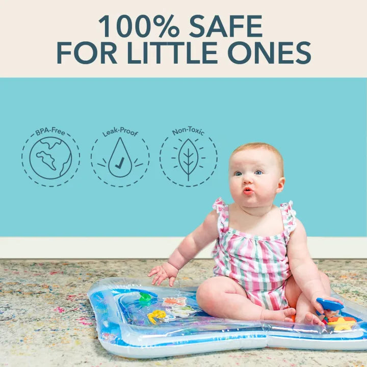 Baby Water Play Mat – Inflatable Tummy Time Sensory Activity Ma