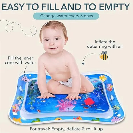 Baby Water Play Mat – Inflatable Tummy Time Sensory Activity Ma