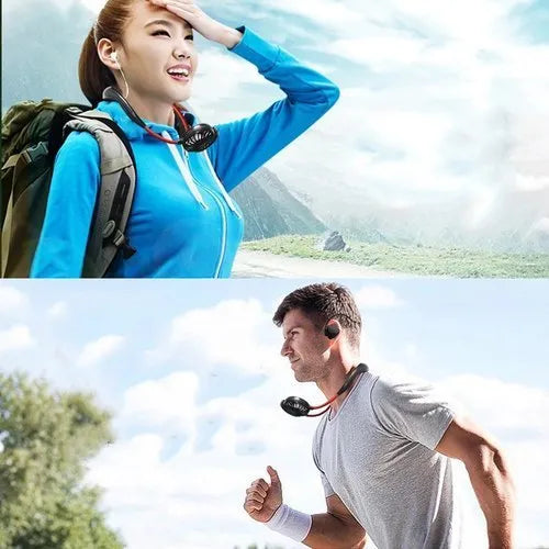 7-Wing Rechargeable Neck Fan – Portable Hands-Free Personal Fan