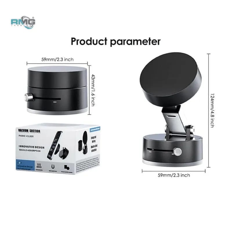 Magnetic Suction Phone Holder – Foldable 360° Adjustable Car & Desk Phone Mount