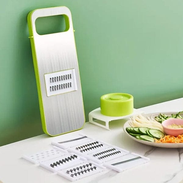 Manual Food Grater 5-in-1 | Stainless Steel Blade Vegetable & Fruit Slicer