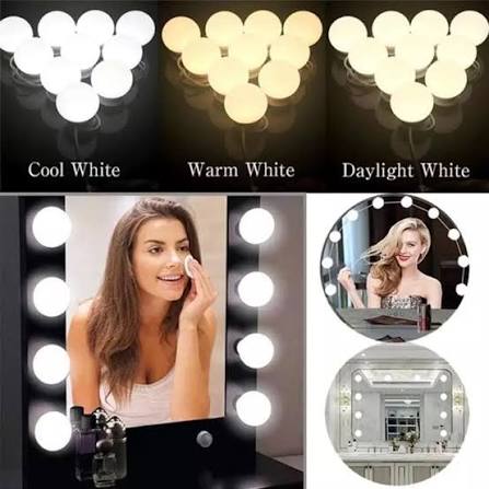 10 Bulbs Mirror Vanity Lights – 3 Modes Makeup & Dressing Table Lights