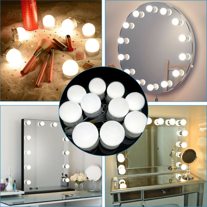 10 Bulbs Mirror Vanity Lights – 3 Modes Makeup & Dressing Table Lights
