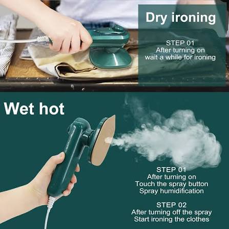 Portable Steam Iron | Professional Travel Iron with Box | Steam Iron with Spray